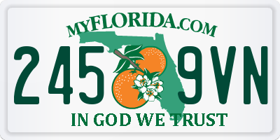 FL license plate 2459VN