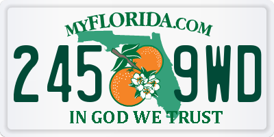 FL license plate 2459WD