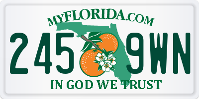 FL license plate 2459WN