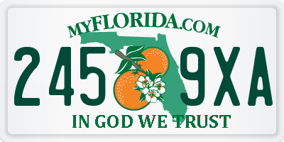FL license plate 2459XA