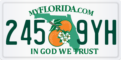 FL license plate 2459YH