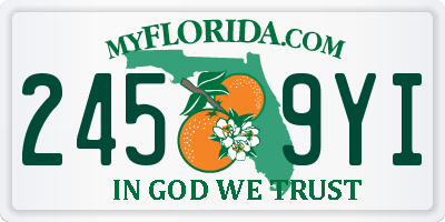 FL license plate 2459YI