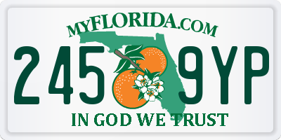 FL license plate 2459YP