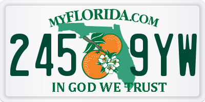FL license plate 2459YW