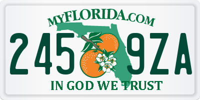 FL license plate 2459ZA