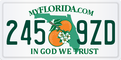 FL license plate 2459ZD