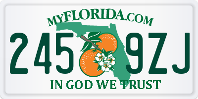 FL license plate 2459ZJ