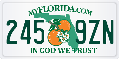 FL license plate 2459ZN