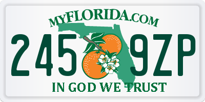 FL license plate 2459ZP