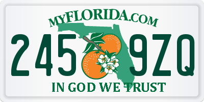 FL license plate 2459ZQ