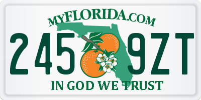 FL license plate 2459ZT