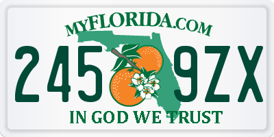 FL license plate 2459ZX