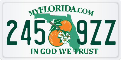 FL license plate 2459ZZ