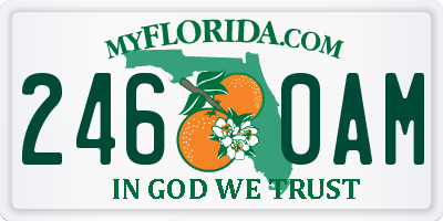 FL license plate 2460AM