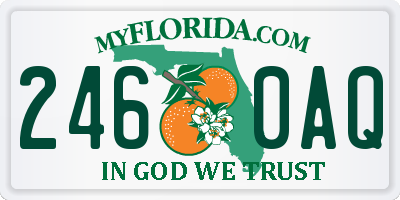 FL license plate 2460AQ