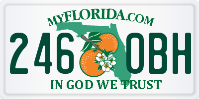 FL license plate 2460BH