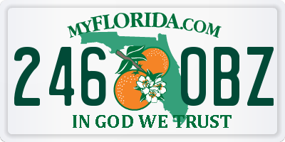 FL license plate 2460BZ