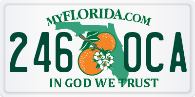 FL license plate 2460CA