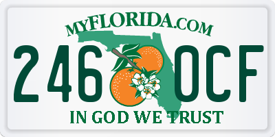 FL license plate 2460CF