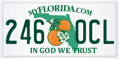 FL license plate 2460CL