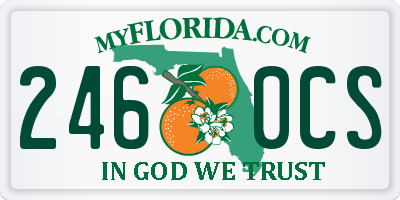 FL license plate 2460CS