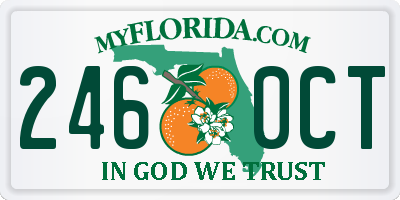 FL license plate 2460CT