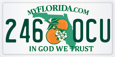 FL license plate 2460CU
