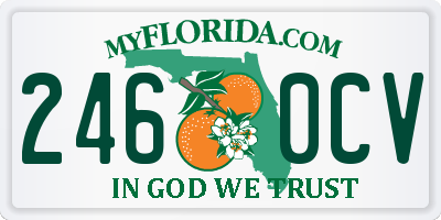 FL license plate 2460CV