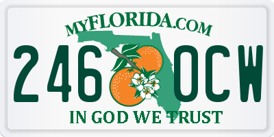 FL license plate 2460CW