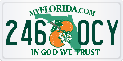 FL license plate 2460CY