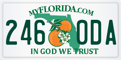 FL license plate 2460DA