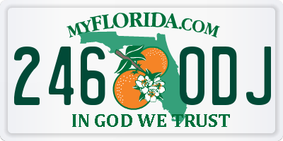 FL license plate 2460DJ