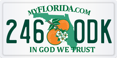 FL license plate 2460DK
