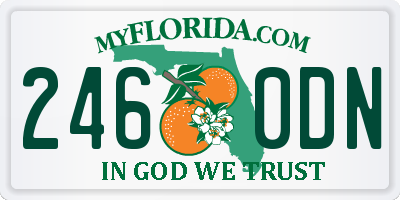 FL license plate 2460DN