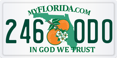 FL license plate 2460DO