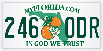FL license plate 2460DR