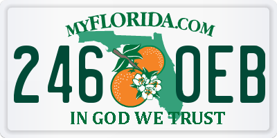 FL license plate 2460EB