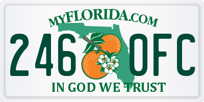 FL license plate 2460FC