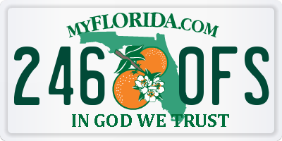 FL license plate 2460FS
