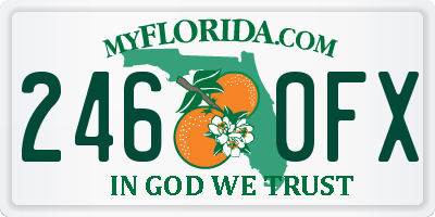FL license plate 2460FX