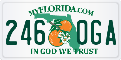 FL license plate 2460GA