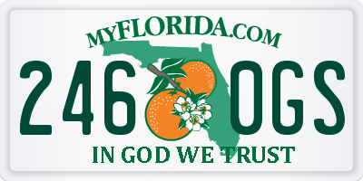 FL license plate 2460GS