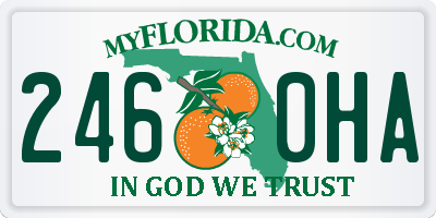 FL license plate 2460HA