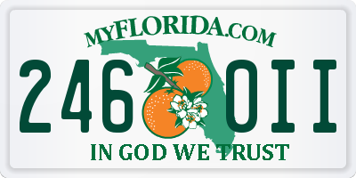 FL license plate 2460II