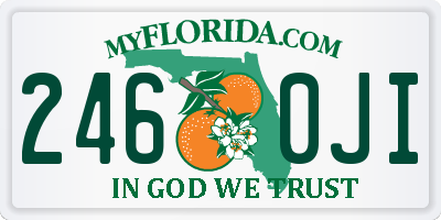 FL license plate 2460JI