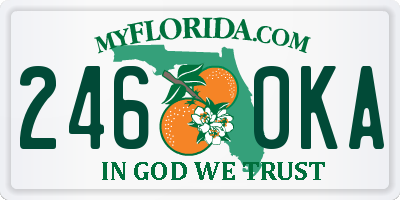 FL license plate 2460KA