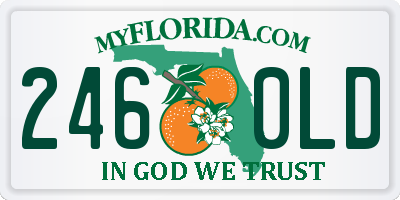 FL license plate 2460LD