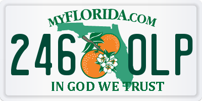FL license plate 2460LP