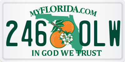 FL license plate 2460LW