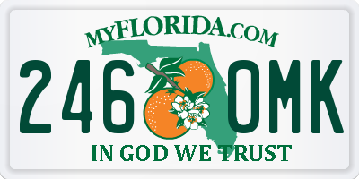 FL license plate 2460MK